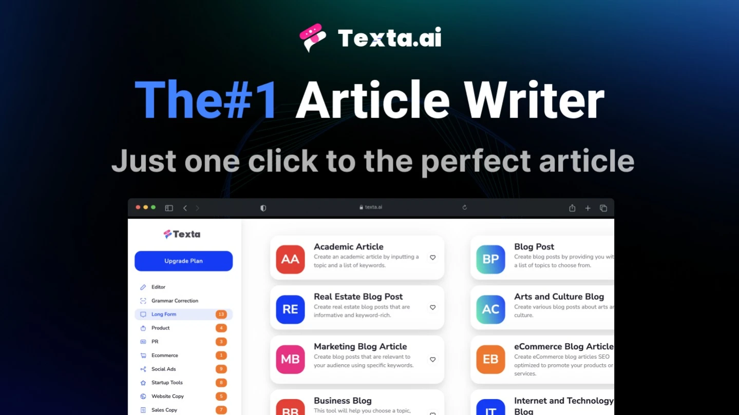 Texta.ai Group Buy Unlimited Words, 99% uptime Best AI Writer